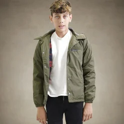 Boy's Coach Jacket with Fleece Hood - FINAL SALE