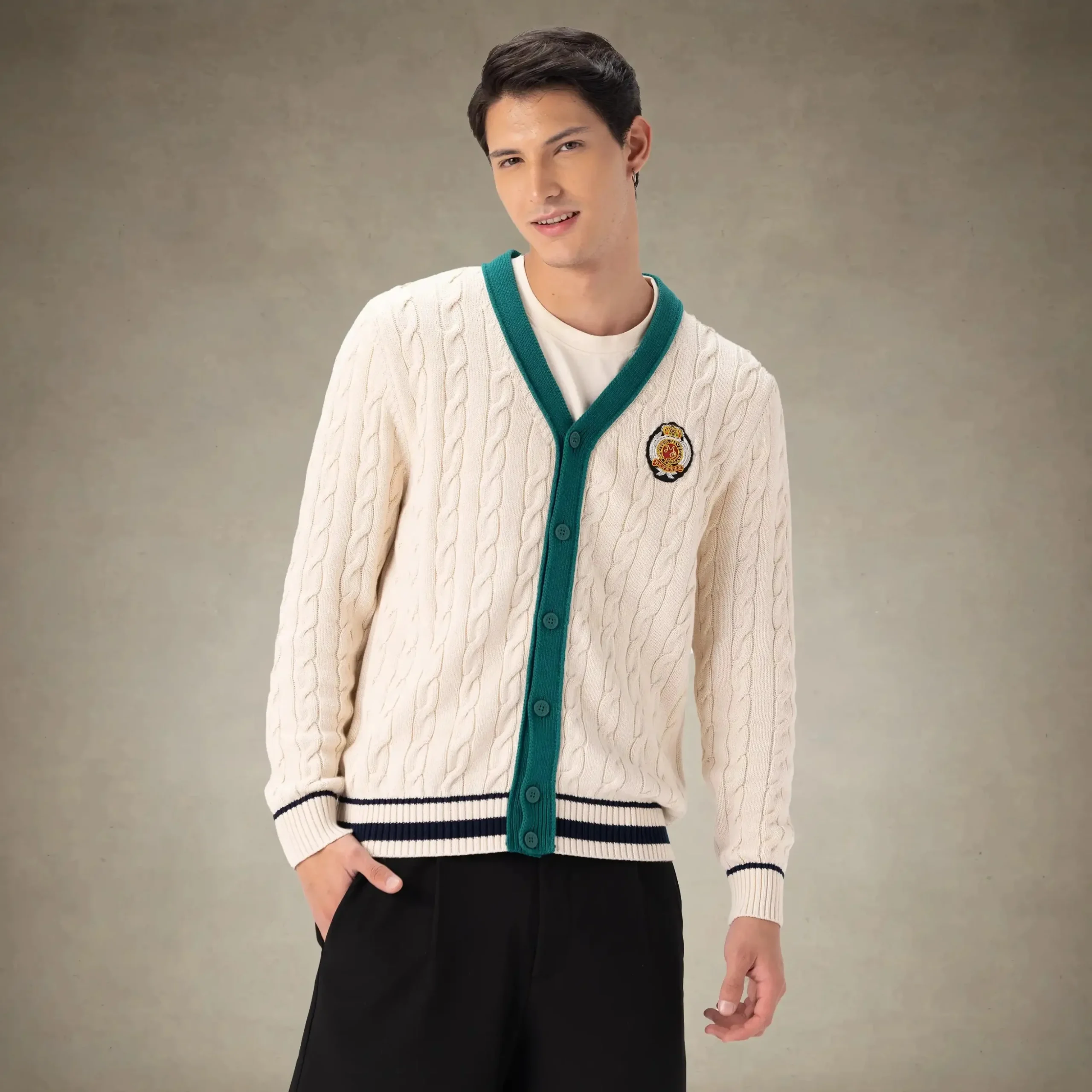 Men's Cable Knit Cardigan