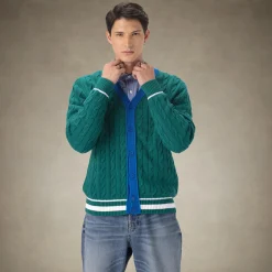 Men's Cable Knit Cardigan