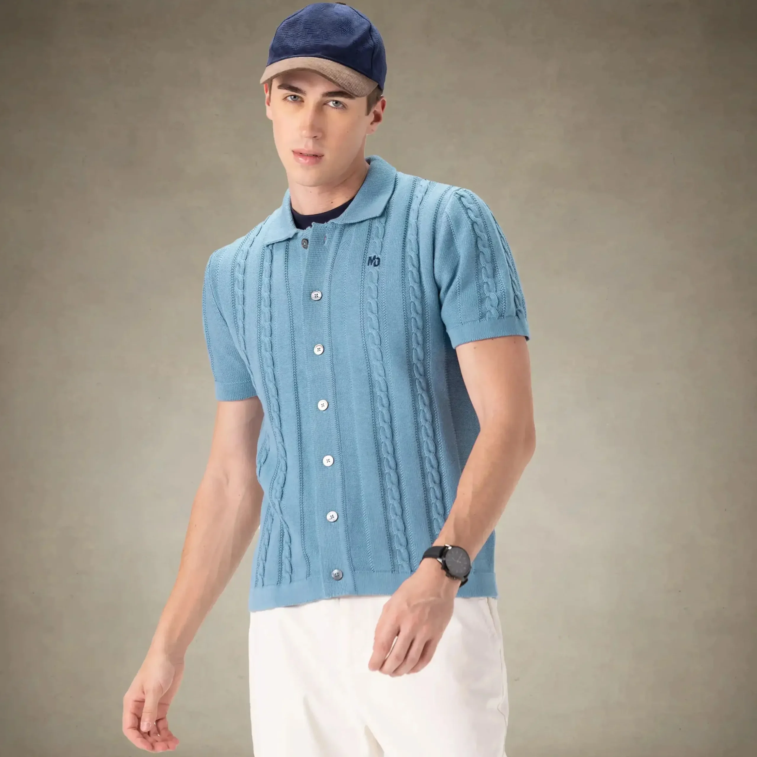 Men's JC Polo Cable Sweater