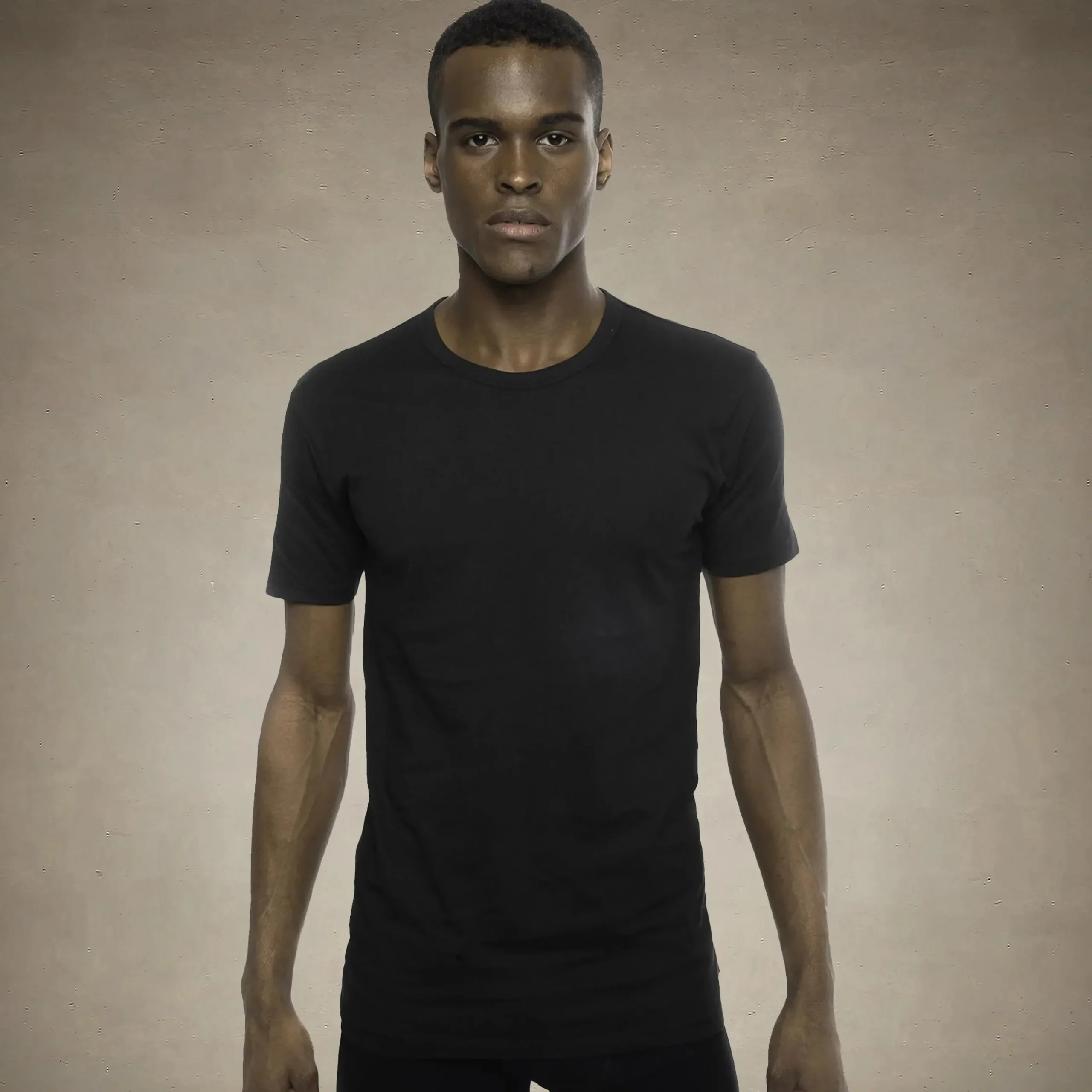 Men's 3PK Cotton Crew Neck T-Shirt - Black - FINAL SALE