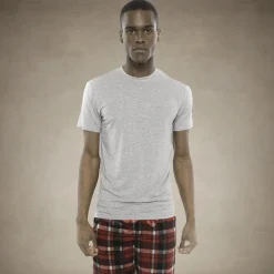 Men's Short Sleeve Bamboo Rayon Sleep Shirt - Grey - FINAL SALE