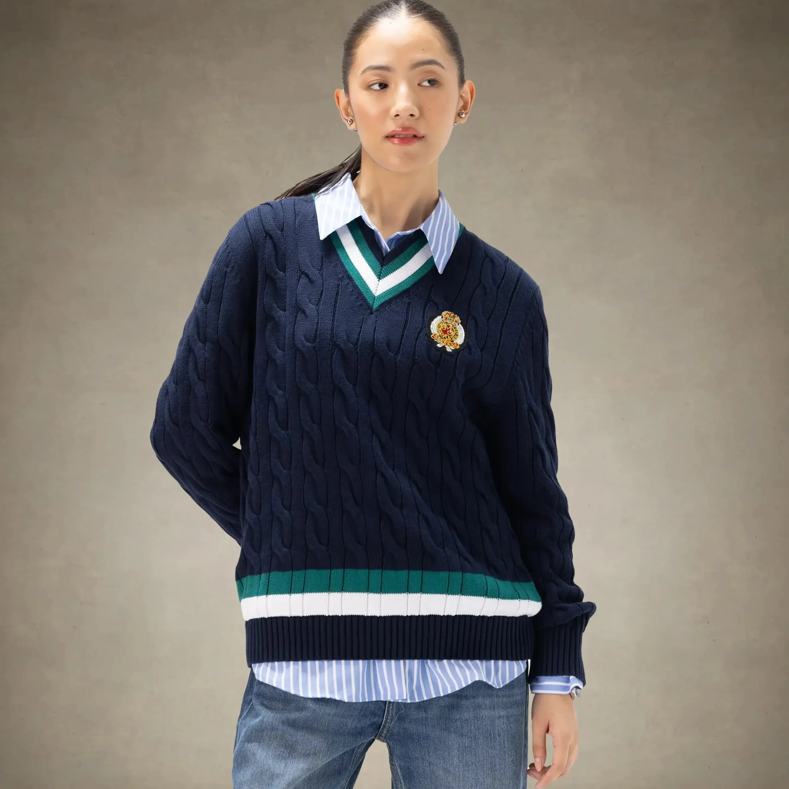 Women's Cable Knit Cricket Sweater
