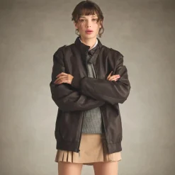 Women's Faux Leather Iconic Racer Oversized Jacket