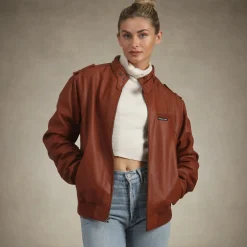 Women's Faux Leather Iconic Racer Oversized Jacket