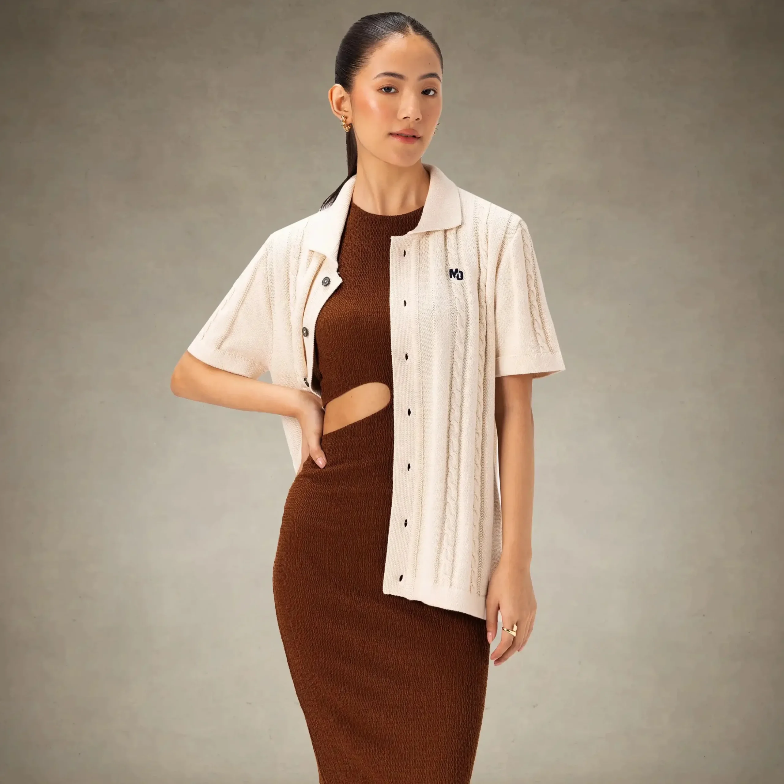 Women's JC Polo Cable Sweater