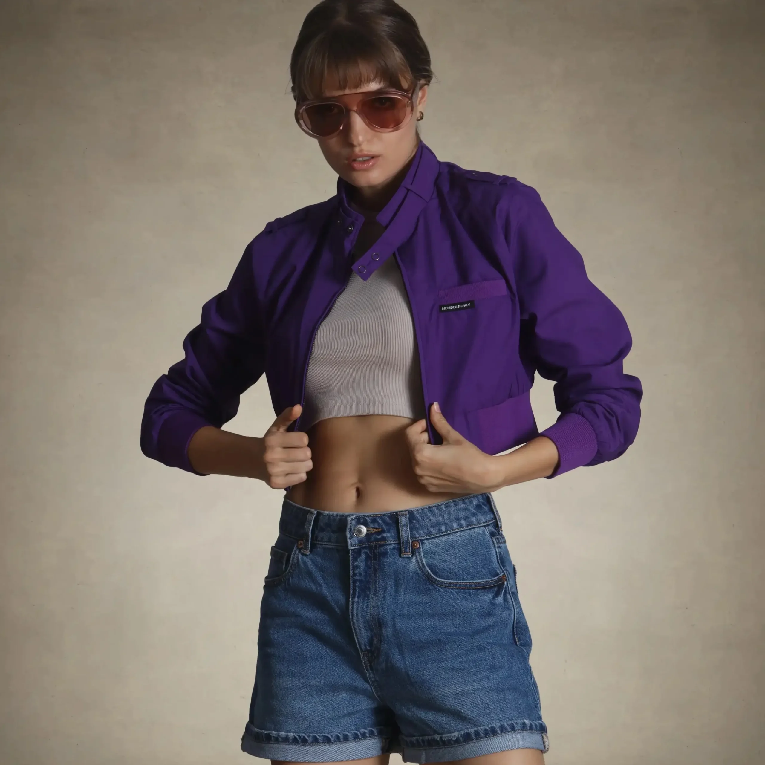 Women's Mini Cropped Racer Jacket