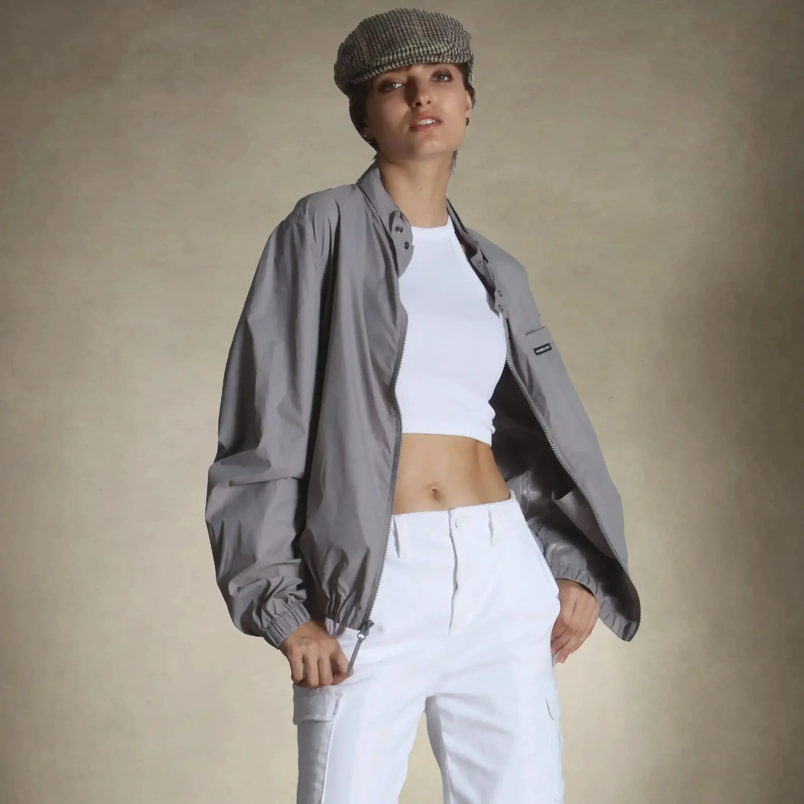 Women's Oversized Packable Windbreaker Jacket