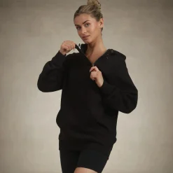 Women's Taylor Double Zipper Pullover Oversized Hoodie